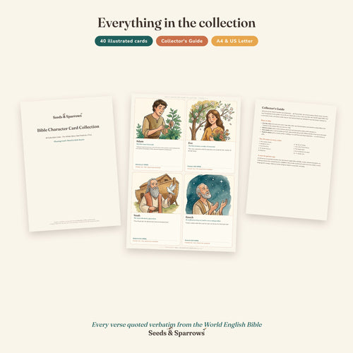 Bible Character Card Collection — 40 Collectible Cards (Printable)