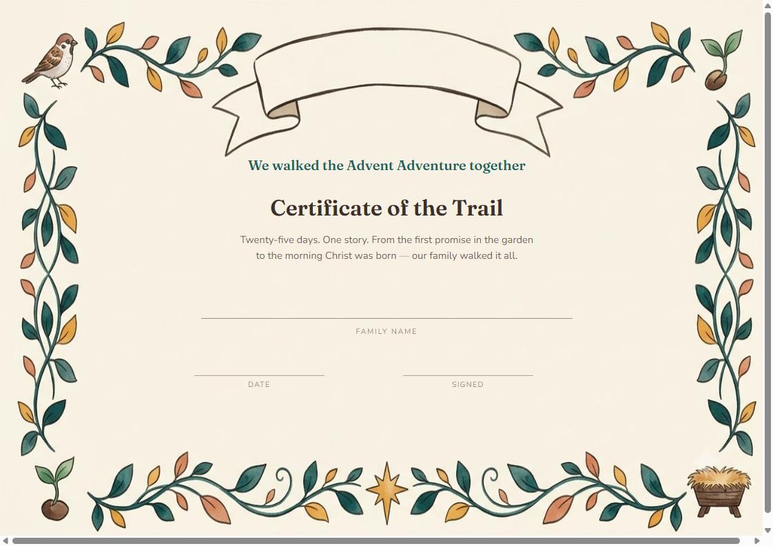 The Advent Adventure — 25-Day Family Journey to Christmas (Printable)