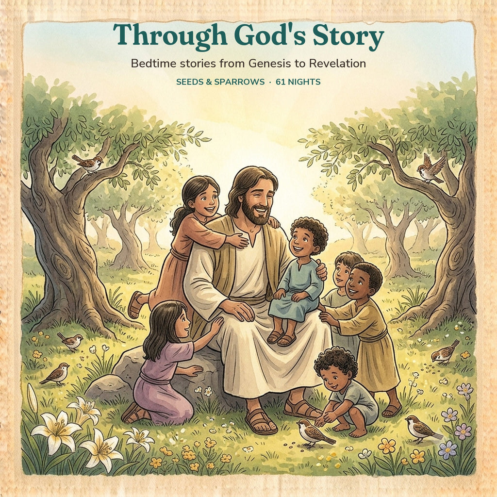 Through God's Story — illustrated Bible bedtime storybook cover